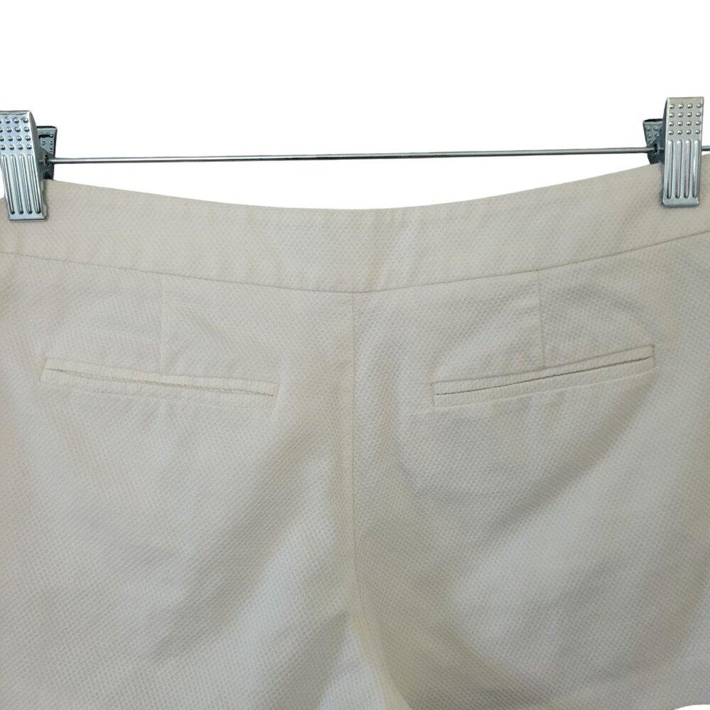 Joie Textured Low Rise Shorts Womens Size 0 White Cotton Blend 3" Inseam Pockets - Picture 5 of 8